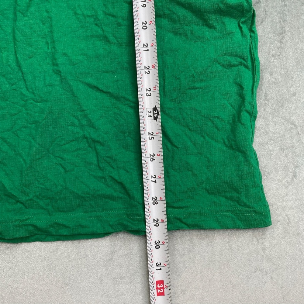Adidas Logo T‎ Shirt Green Big Logo Tee Mens Large - Picture 7 of 9